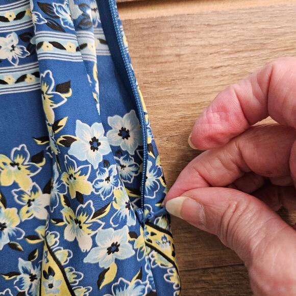 INC International Concepts Silk Blue Tunic Top 3/4 Sleevs Plus Size 14 Floral - Picture 10 of 15